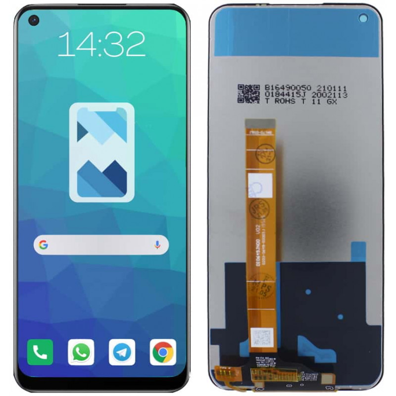 Przód i tył Wyświetlacza Zamiennik Realme 6 Bez ramki Czarny