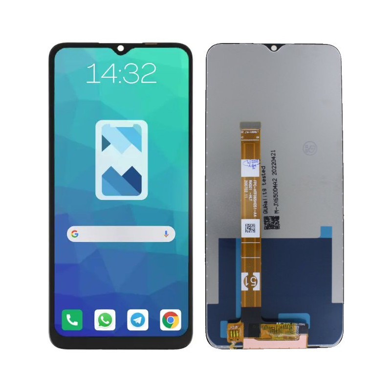 Przód i tył Wyświetlacza Zamiennik Realme 7i Global RMX2193 Bez ramki Czarny