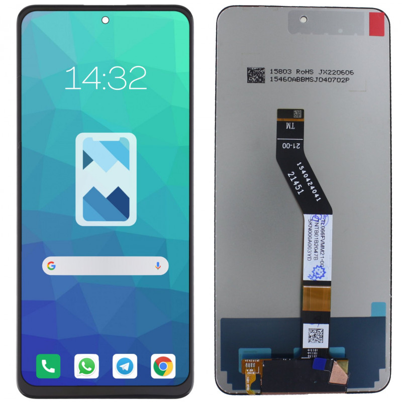 Przód i tył Wyświetlacza Zamiennik Xiaomi Poco M4 Pro Bez ramki Czarny