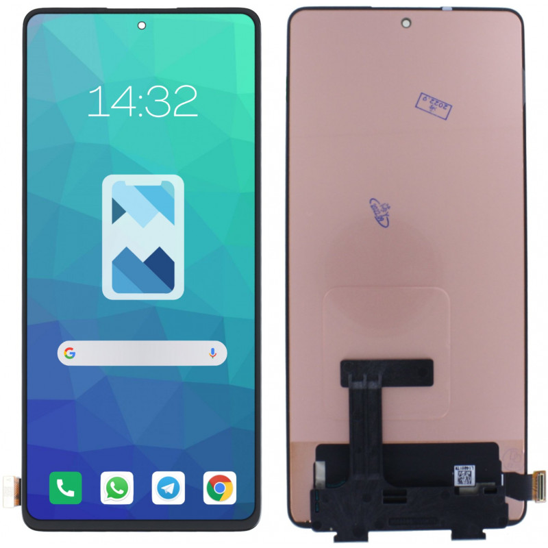 Przód i tył Wyświetlacza Zamiennik Xiaomi Mi 11T Pro Bez ramki Czarny