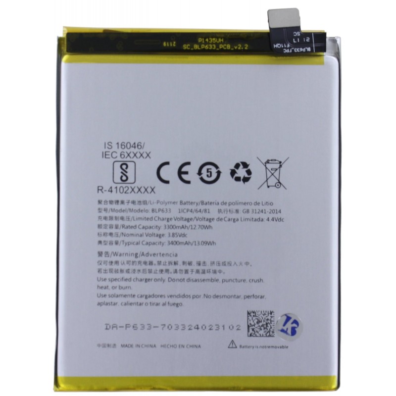 Przód Baterii Zamiennik Oneplus 3T BLP633 3400 mAh