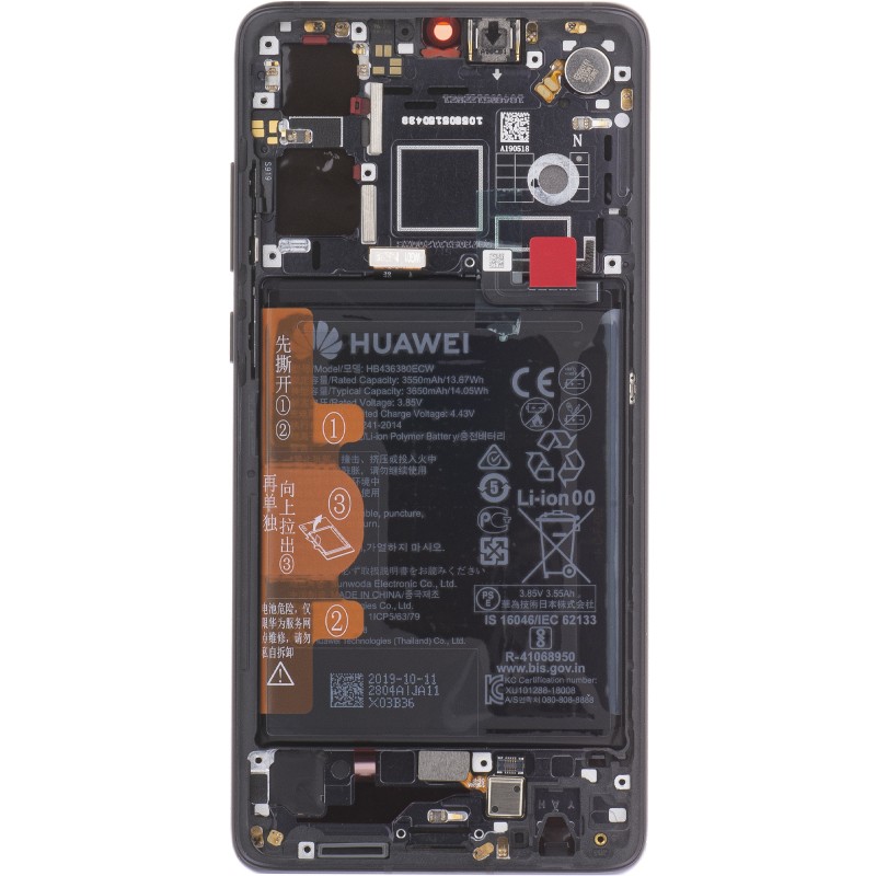 Tył Oryginalny Service Pack Huawei P30 Lite Z ramką Czarny Tył Oryginalny Service Pack Huawei P30 Lite Z ramką Czarny