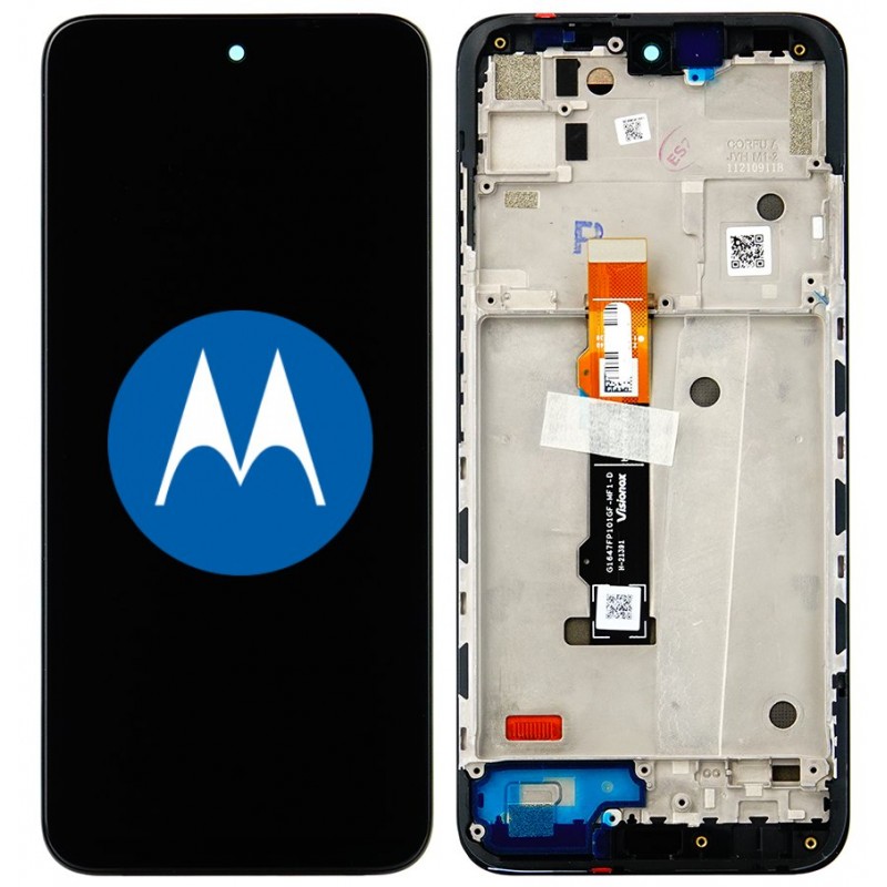 Przód i tył Wyświetlacza Oryginalny Service Pack Motorola G71 XT2169 Z ramką Czarny