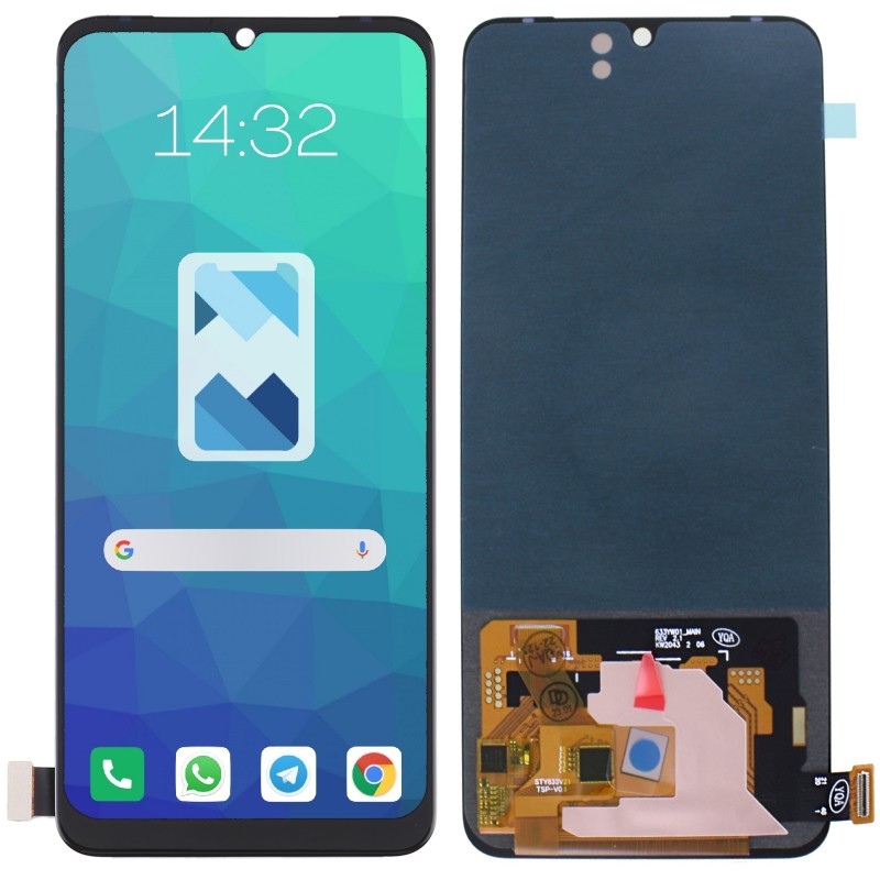 Przód i tył Wyświetlacza Zamiennik Vivo V21 5G Bez ramki Czarny