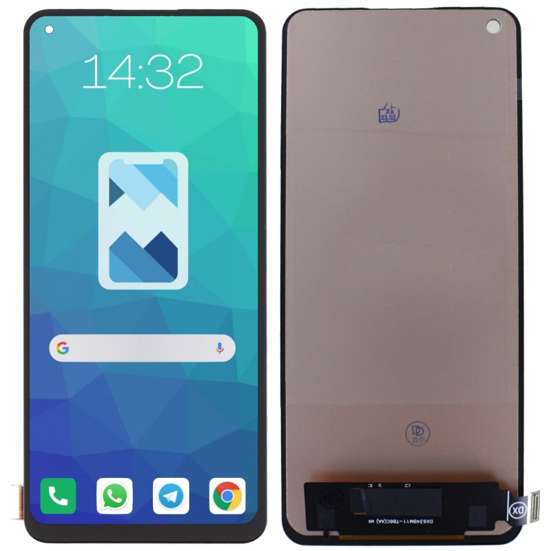 Przód i tył Wyświetlacza Zamiennik Xiaomi Mi 11 Lite 5G Bez ramki Czarny