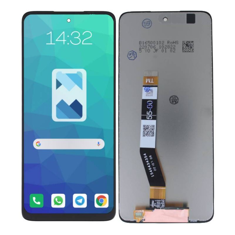Przód i tył Wyświetlacza Zamiennik Motorola G62 5G Bez ramki Czarny