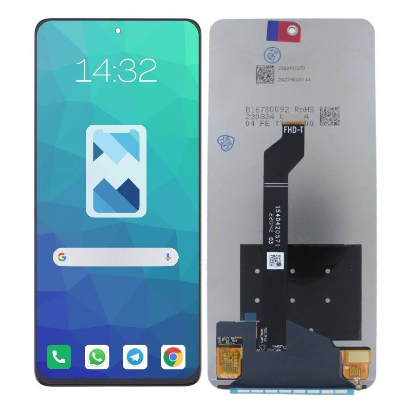 Przód i tył Wyświetlacza Zamiennik Huawei Nova 9 SE / Honor 50 Bez ramki Czarny