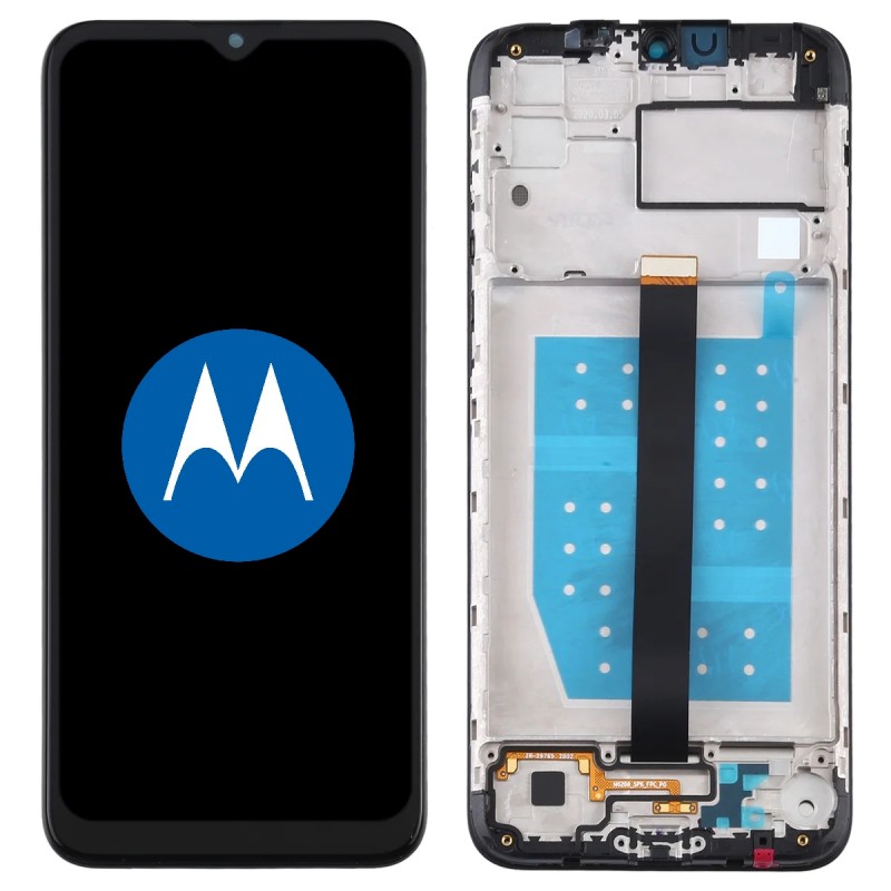 Przód i tył Wyświetlacza Oryginalny Service Pack Motorola One Fusion Z ramką Czarny
