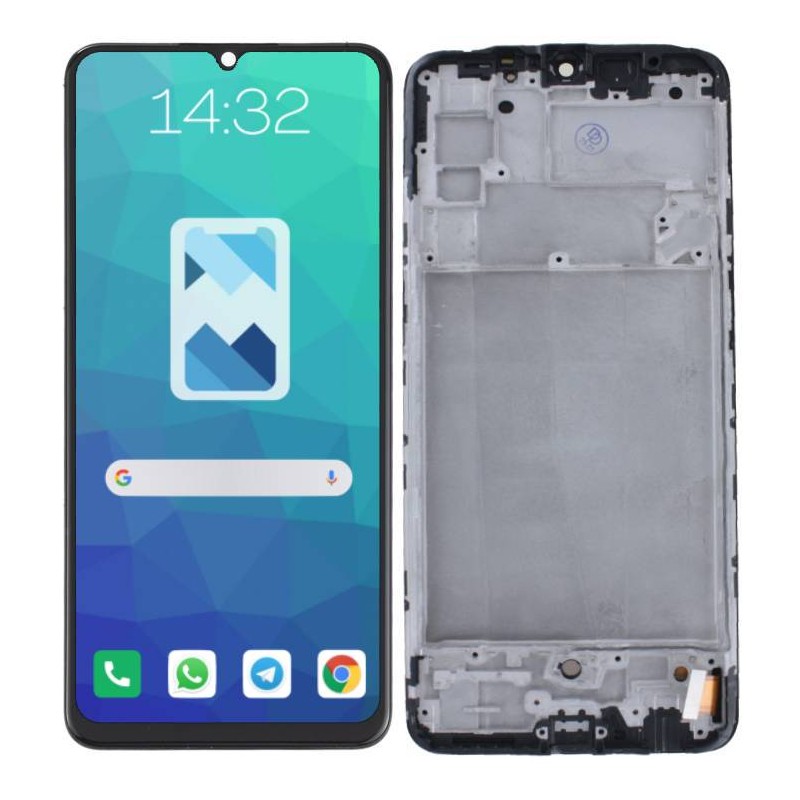 Przód i tył Wyświetlacza Zamiennik Oppo A91 Z ramką Czarny