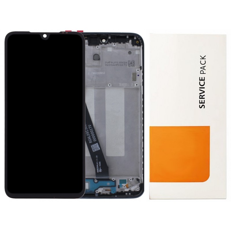Przód i tył Wyświetlacza Oryginalny OEM Xiaomi Redmi 7 Z ramką Czarny