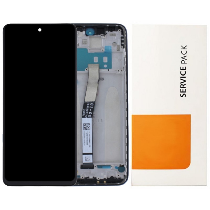 Przód i tył Wyświetlacza Oryginalny OEM Xiaomi Redmi Note 9 Pro Z ramką Czarny