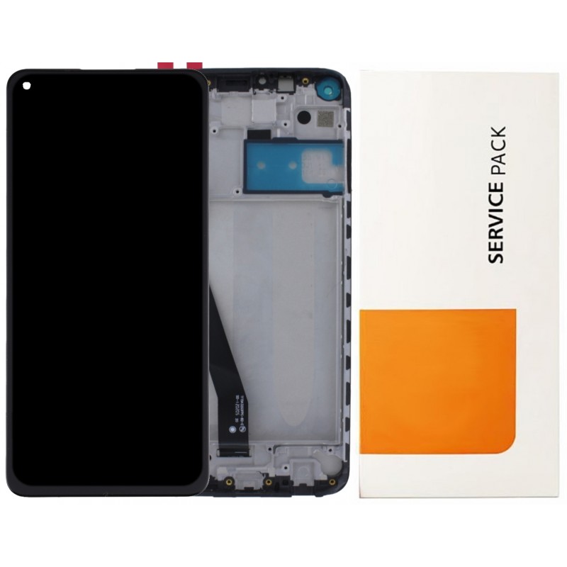 Przód i tył Wyświetlacza Oryginalny OEM Xiaomi Redmi Note 9 Z ramką Czarny