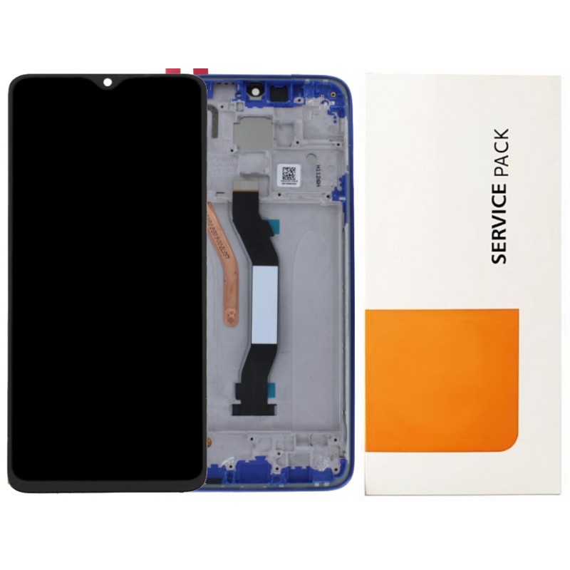 Przód i tył Wyświetlacza Oryginalny OEM Xiaomi Redmi Note 8 Pro Z ramką Niebieski