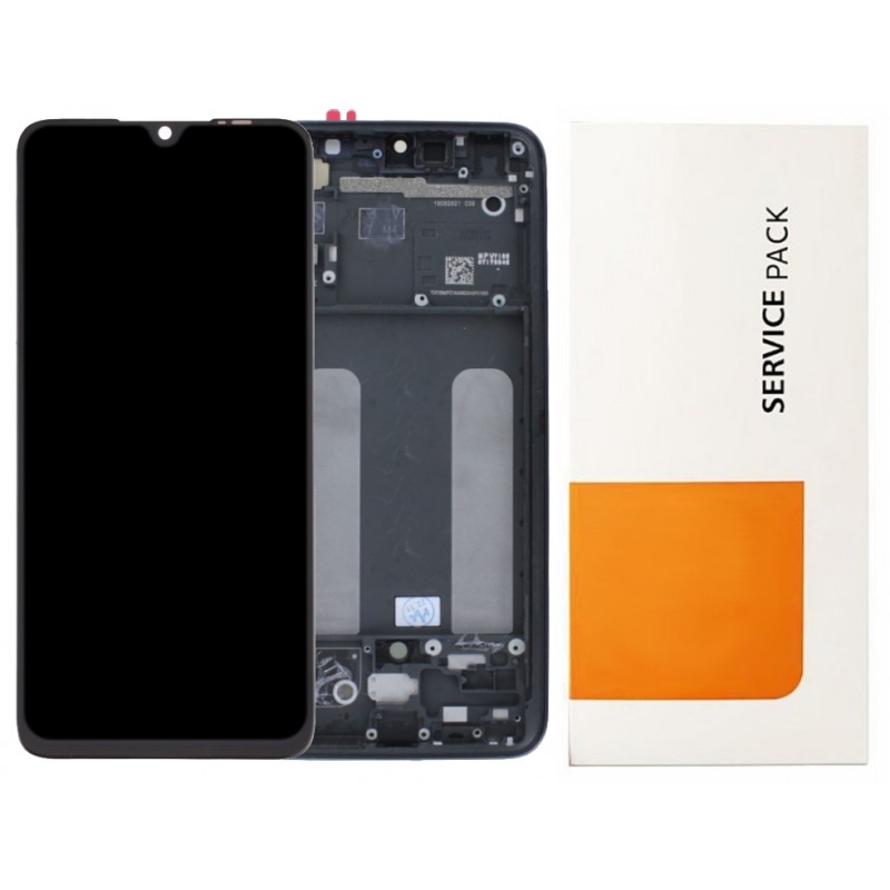 Przód i tył Wyświetlacza Oryginalny OEM Xiaomi Mi 9 Lite Z ramką Czarny
