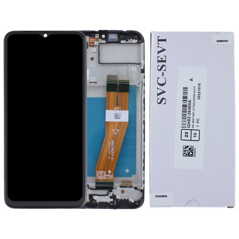 Przód i tył Wyświetlacza Oryginalny OEM Samsung Galaxy A03 Z ramką Czarny