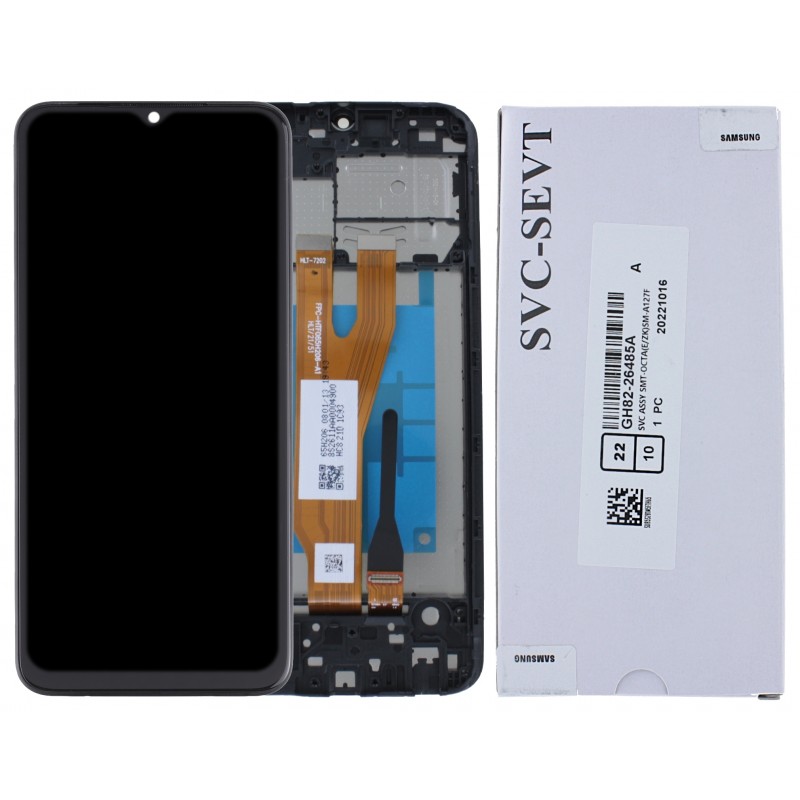 Przód i tył Wyświetlacza Oryginalny OEM Samsung A03 Core Z ramką Czarny Przód i tył Wyświetlacza Oryginalny OEM Samsung A03 Core Z ramką Czarny