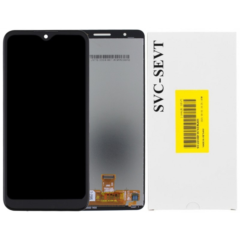 Przód i tył Wyświetlacza Oryginalny OEM Samsung A01 Core Bez ramki Czarny
