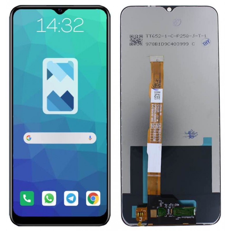 Przód i tył Wyświetlacza Zamiennik Vivo Y21S V2110 Bez ramki Czarny