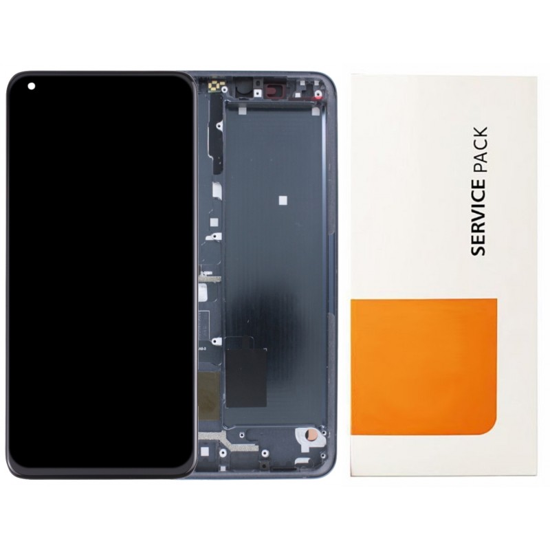 Przód i tył Wyświetlacza Oryginalny OEM Xiaomi Mi Note 10 Lite Z ramką Czarny