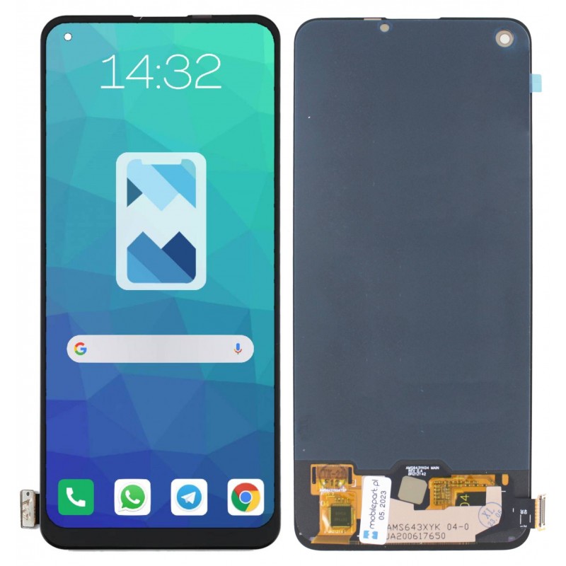 Przód i tył Wyświetlacza Zamiennik Oppo Reno 5 lite CPH2205 Bez ramki Czarny