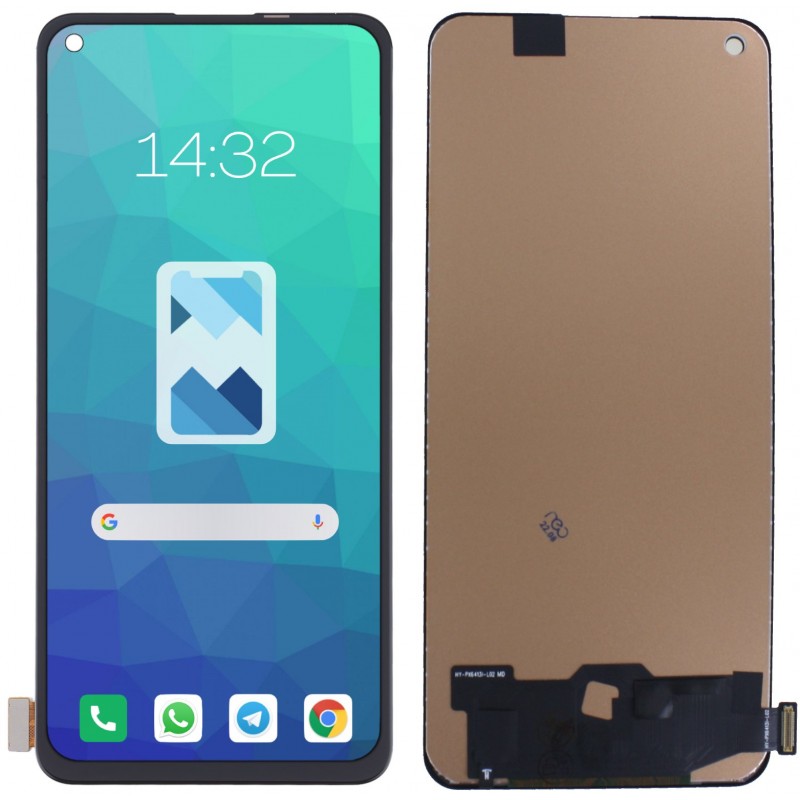 Przód i tył Wyświetlacza Zamiennik Oppo Reno 5 lite CPH2205 Bez ramki Czarny