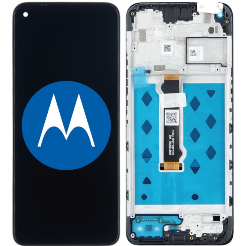 Przód i tył Wyświetlacza Oryginalny Service Pack Motorola G9 Power XT2091 Z ramką Czarny
