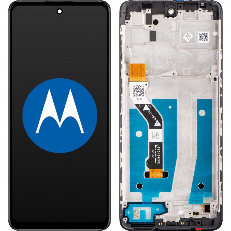Przód i tył Wyświetlacza Oryginalny Service Pack Motorola G60S XT2133 Z ramką Czarny