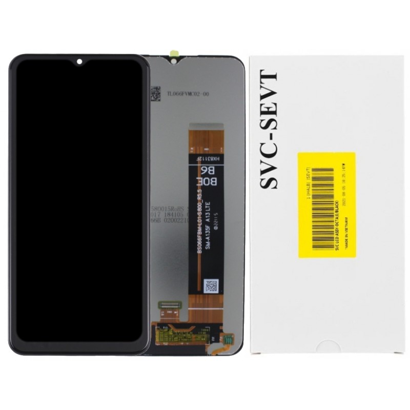 Przód i tył Wyświetlacza Oryginalny OEM Samsung Galaxy A13 4G A135 Bez ramki Czarny