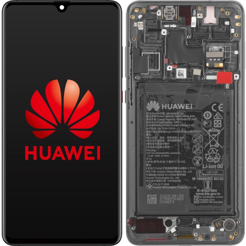 Przód i tył Wyświetlacza Oryginalny Service Pack Huawei Mate 20 Z ramką Czarny Przód i tył Wyświetlacza Oryginalny Service Pack Huawei Mate 20 Z ramką Czarny