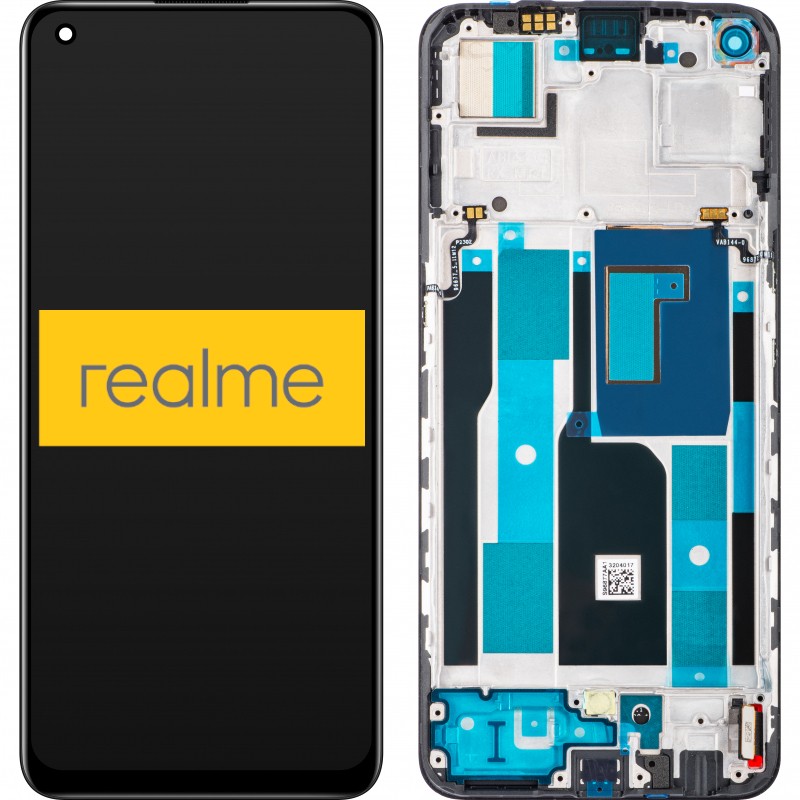 Przód i tył Wyświetlacza Oryginalny Service Pack Realme 9 Pro+ Z ramką Czarny