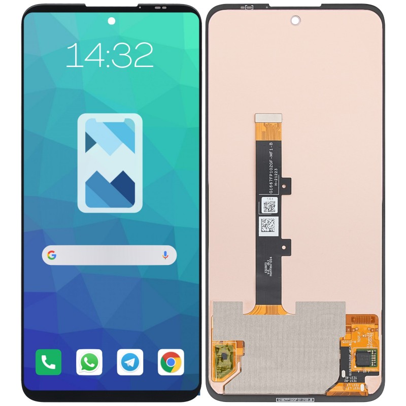 Przód i tył Wyświetlacza Zamiennik Motorola Edge 20 Lite Bez ramki Czarny