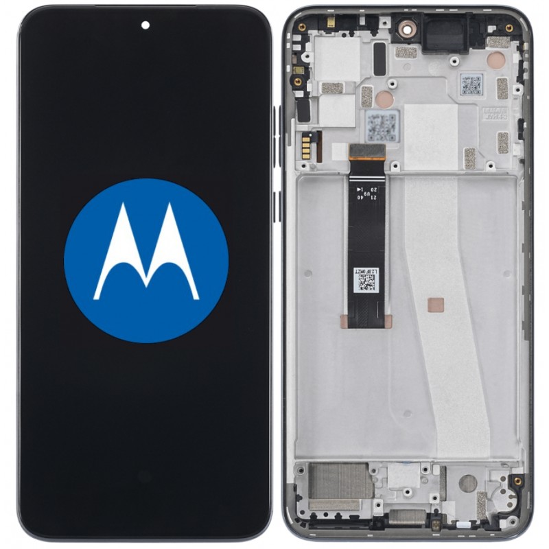 Przód i tył Wyświetlacza Oryginalny Service Pack Motorola Edge 30 NEO XT2245 Z ramką Czarny
