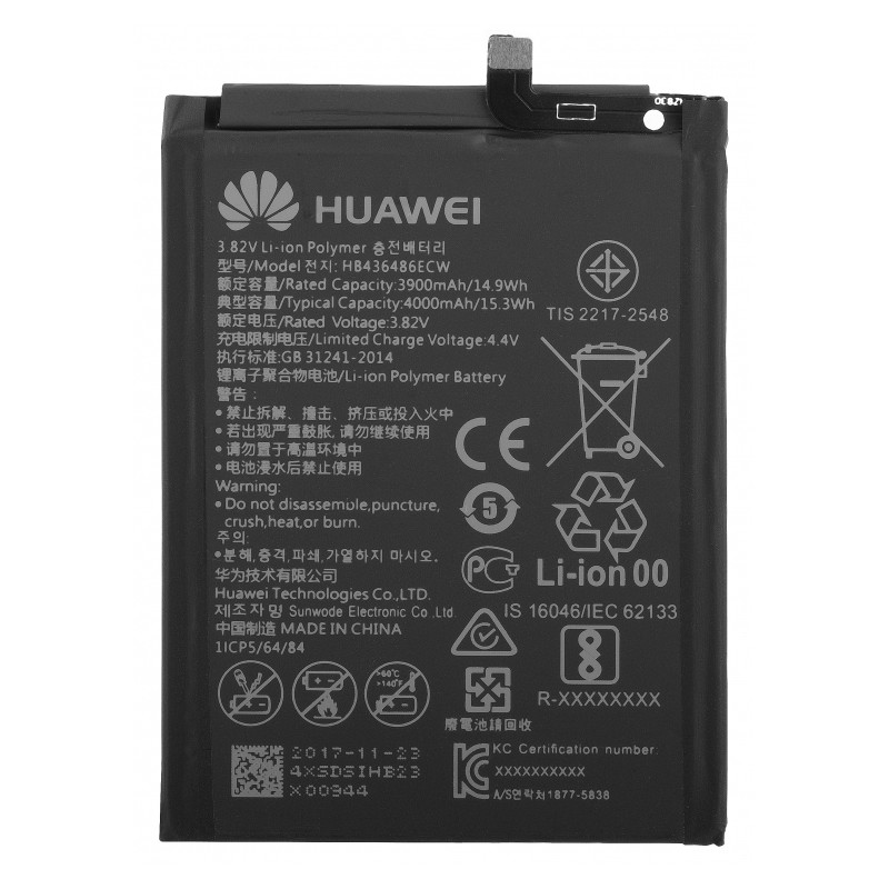 Przód Baterii Oryginał Huawei P20 Pro HB436486ECW 4000 mAh Przód Baterii Oryginał Huawei P20 Pro HB436486ECW 4000 mAh