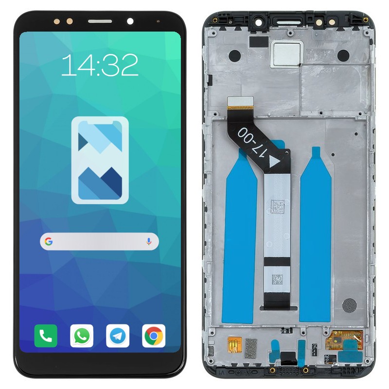 Przód i tył Wyświetlacza Zamiennik Xiaomi Redmi 5 Plus Bez ramki Czarny