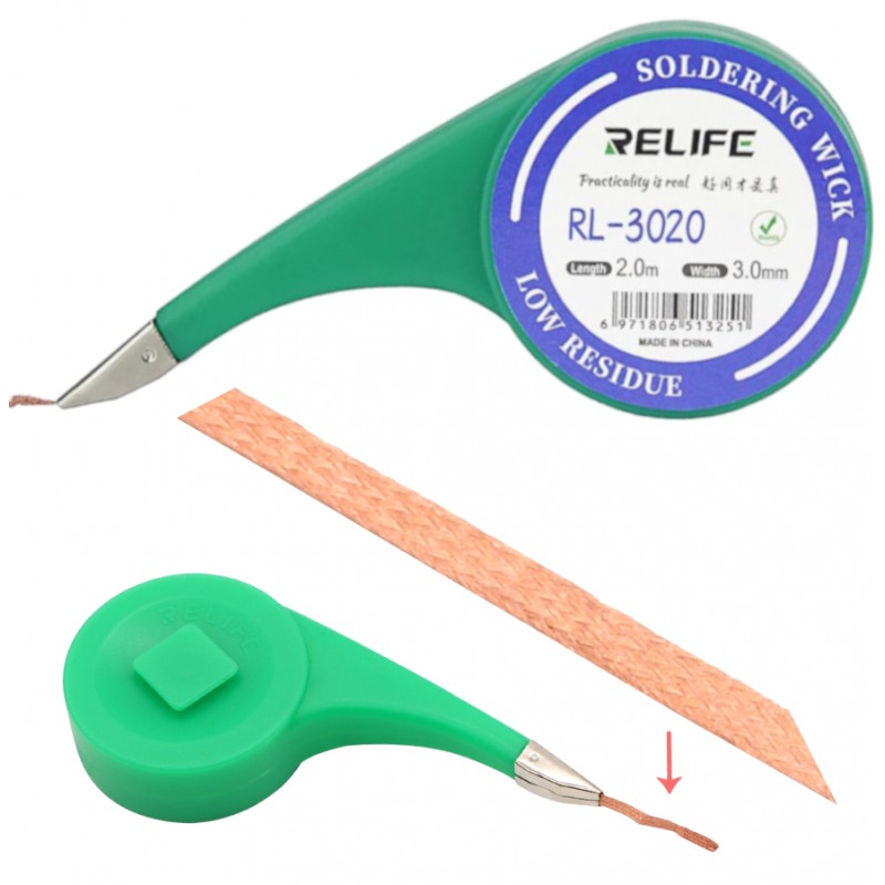 Plecionka Taśma Rozlutowująca Do Cyny Relife 3mm RL-3020