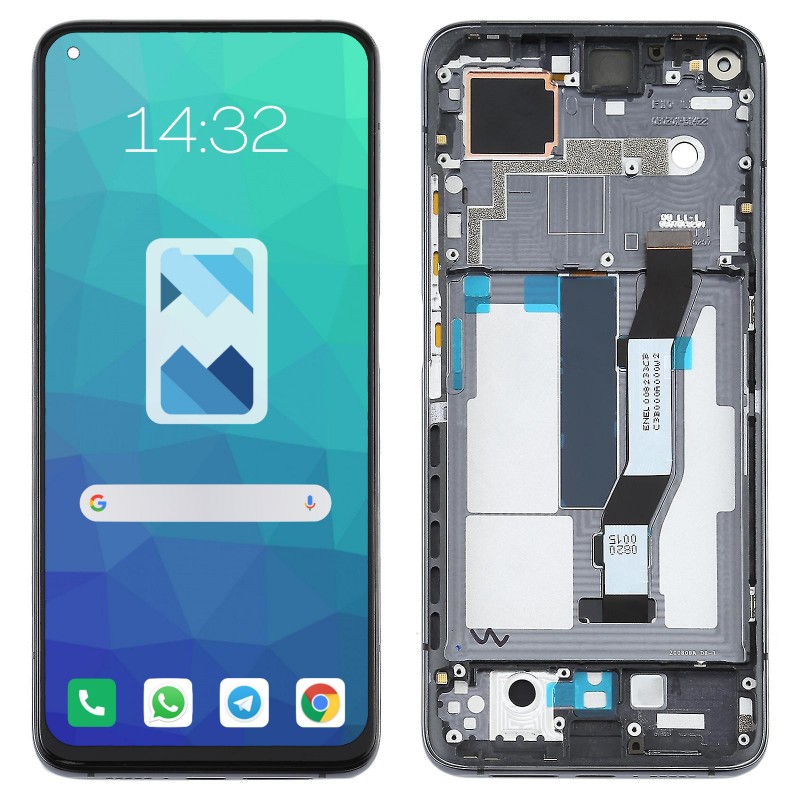 Przód i tył Wyświetlacza Zamiennik Xiaomi Mi 10T Z ramką Czarny Przód i tył Wyświetlacza Zamiennik Xiaomi Mi 10T Z ramką Czarny