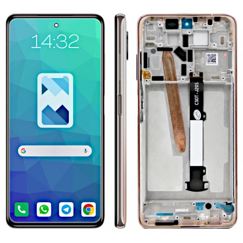 Przód i tył Wyświetlacza Zamiennik Xiaomi Poco X3 pro Z ramką Czarny