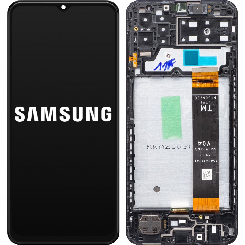 Przód i tył Wyświetlacza Oryginalny Service Pack Samsung Galaxy A13 Z ramką Czarny
