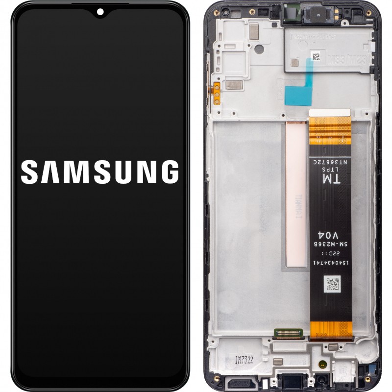 Przód i tył Wyświetlacza Oryginalny Service Pack Samsung Galaxy M23 (M236) Z ramką Czarny