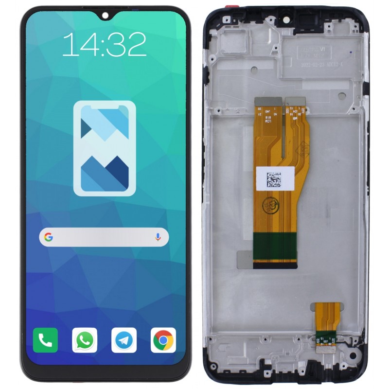 Przód i tył Wyświetlacza Zamiennik Realme C31 rmx3501 Z ramką Czarny
