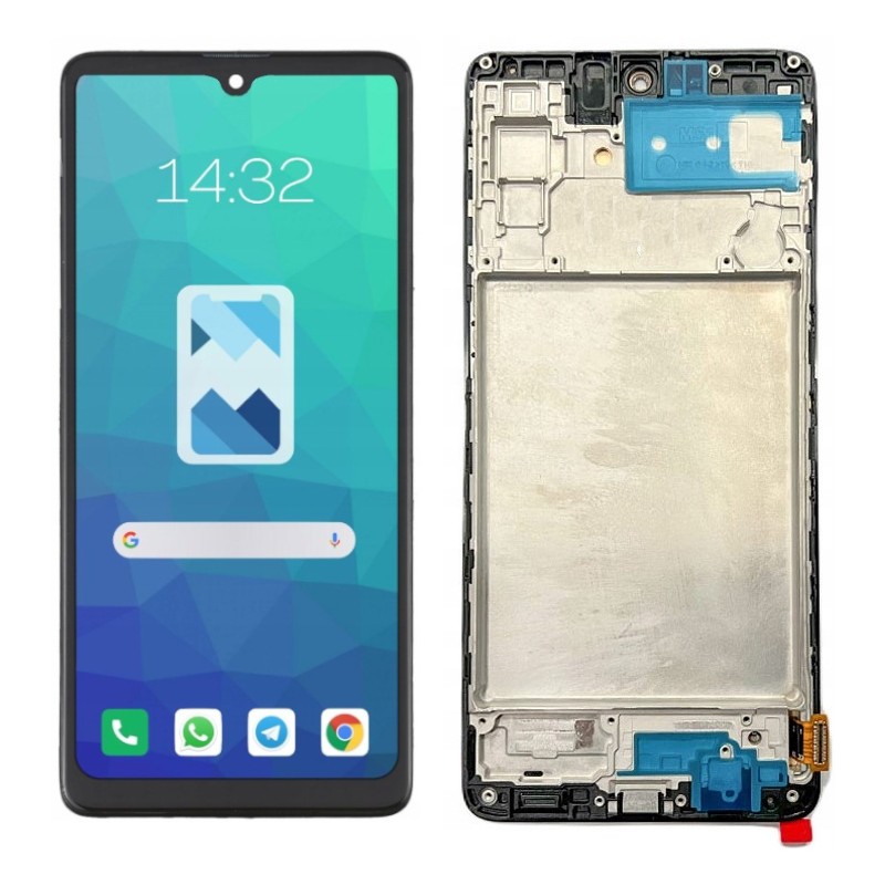 Przód i tył Wyświetlacza Zamiennik Samsung Galaxy m51 Z ramką Czarny