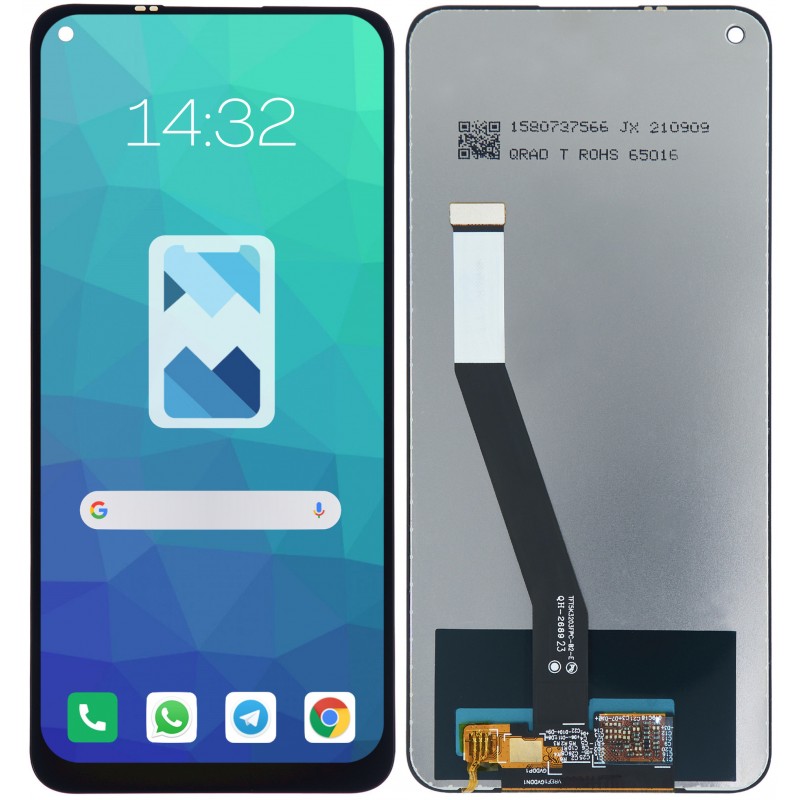 Przód i tył Wyświetlacza Zamiennik Xiaomi Redmi Note 9 Bez ramki Czarny