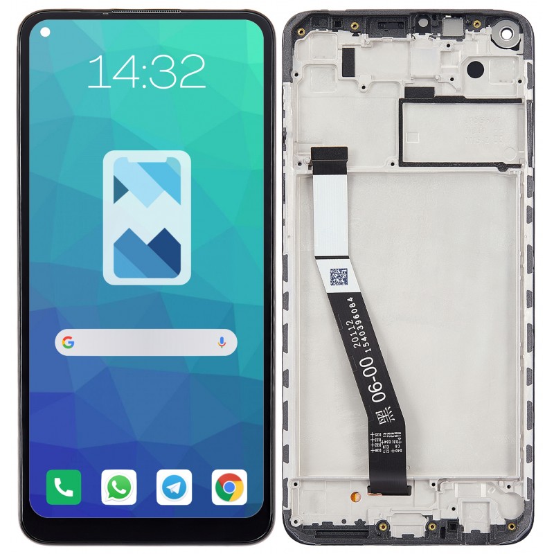 Przód i tył Wyświetlacza Zamiennik Xiaomi Note 9 Z ramką Czarny
