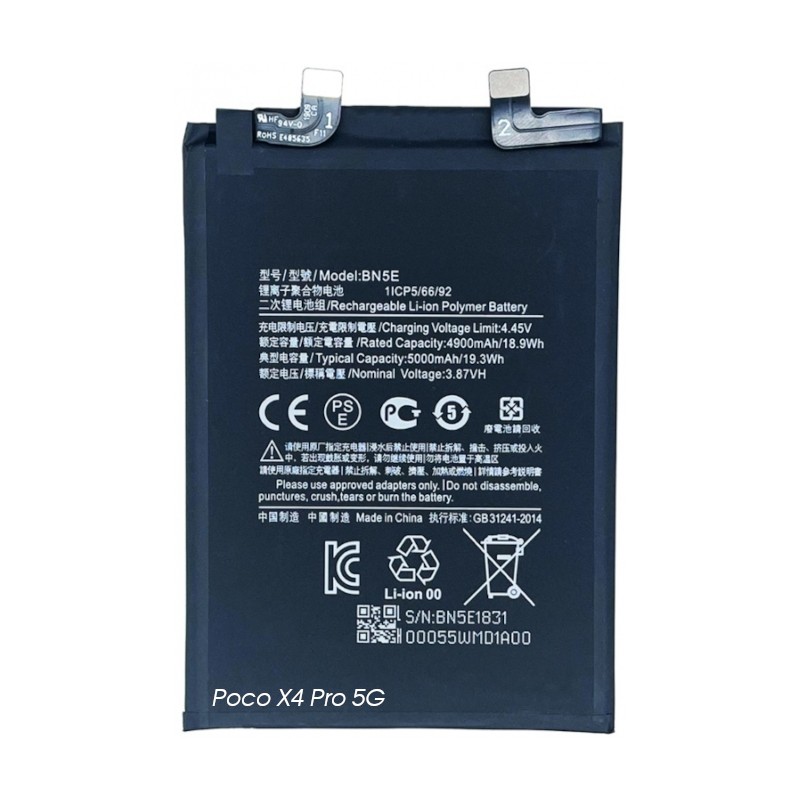 Xiaomi Poco X4 Pro 5G 2201116PG BN5E Bateria Aftermarket