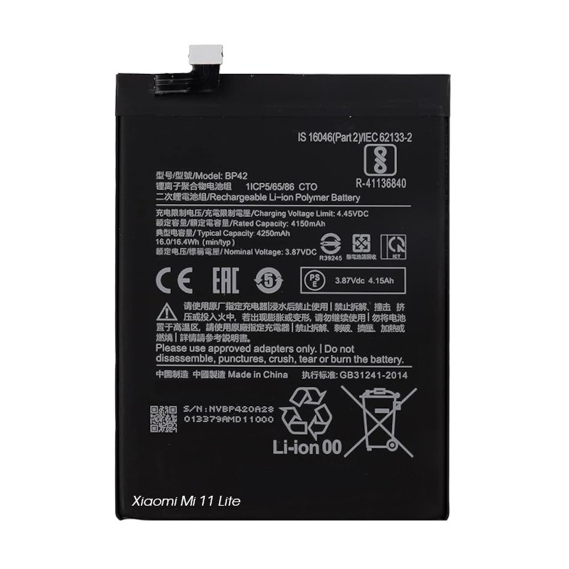 Xiaomi Mi 11 Lite M2101K9AG BP42 Bateria Aftermarket