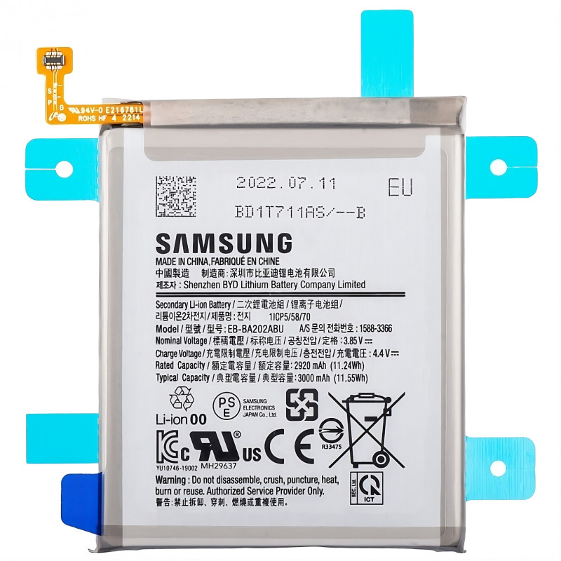 Samsung A20e SM-A202F EB-BA202ABU Bateria Original Service Pack Samsung A20e SM-A202F EB-BA202ABU Bateria Original Service Pack