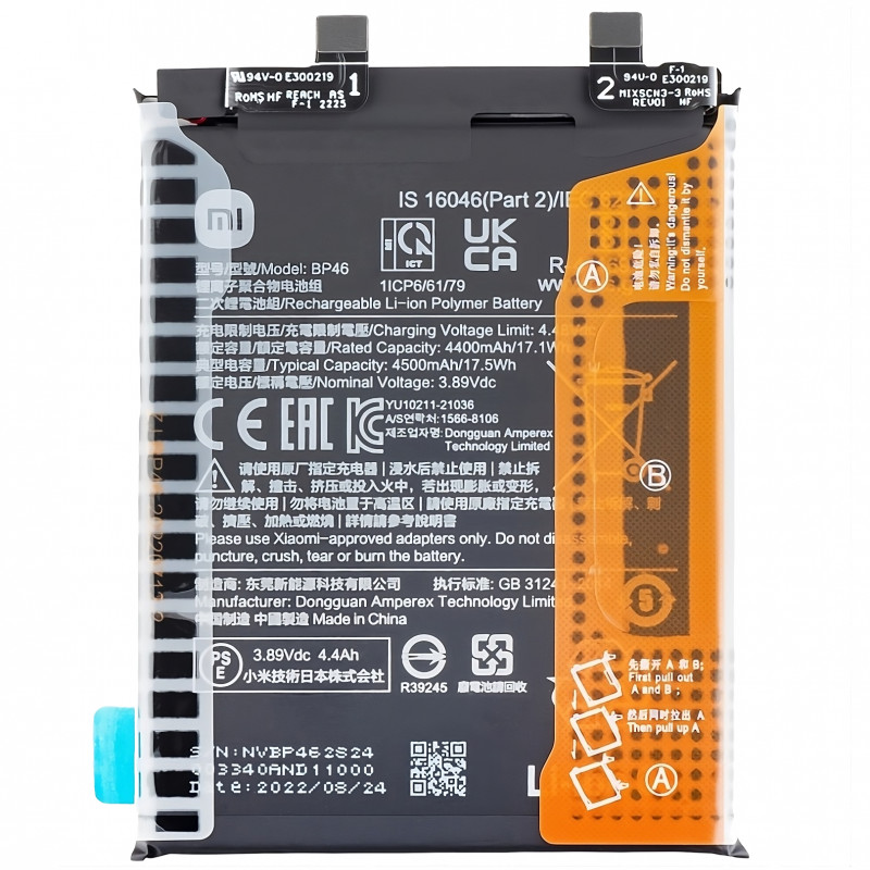 Xiaomi 12 2201123G 2201123C BP46 Bateria Original Service Pack