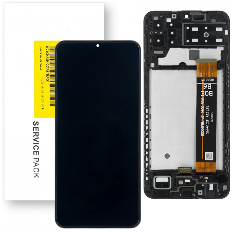 Oryginalny OEM Wyświetlacz Samsung Galaxy A13 SM-A137 Czarny Ramka