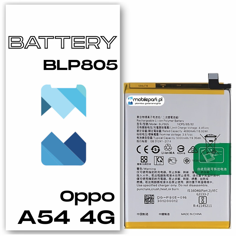 Oppo A54 4G CPH2239 BLP805 Bateria Aftermarket- Niska cena