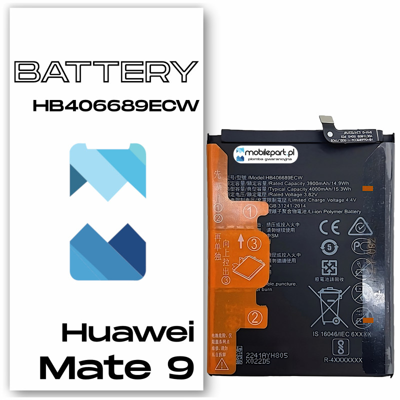 Huawei Mate 9 HB406689ECW Bateria Aftermarket- Niska cena Huawei Mate 9 HB406689ECW Bateria Aftermarket- Niska cena